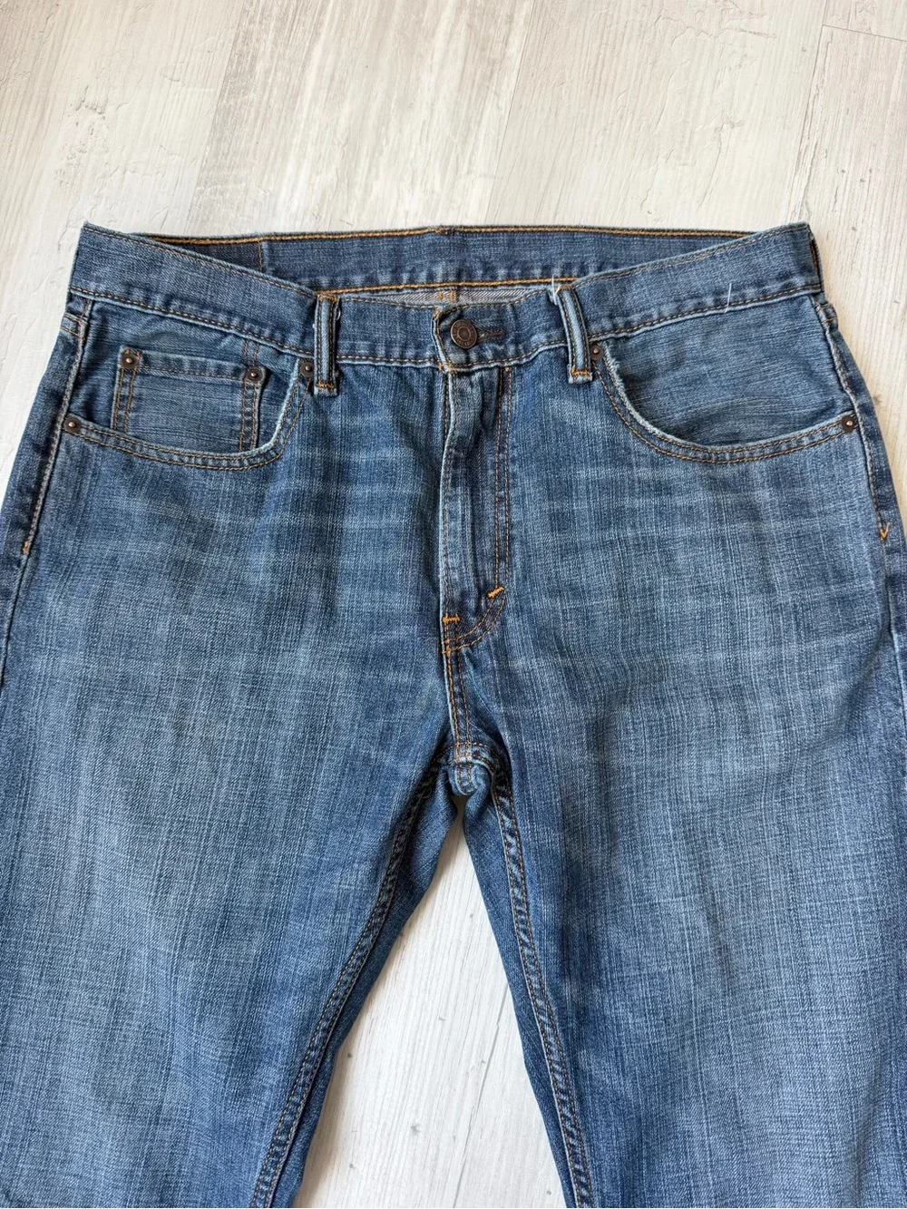 Levi's Straight-Leg Jeans in Medium Blue Wash